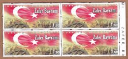 AC - TURKEY STAMP - VICTORY DAY MNH BLOCK OF FOUR ANKARA 30 AUGUST 2016 - Nuovi