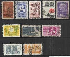 TEN AT A TIME - BRAZIL - LOT OF 10 DIFFERENT 10 - USED OBLITERE GESTEMPELT USADO - Lots & Serien