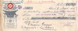 06250  "SOCIETA' ITALIANA MASA - MILANO - ASSEGNO BANCARIO - 1924" ORIGINALE - Cheques & Traveler's Cheques