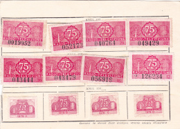 #BV2337          RADIO NOTEBOOK, 12 X STAMPS,  FISCAUX STAMPS,   ,  ROMANIA. - Fiscali