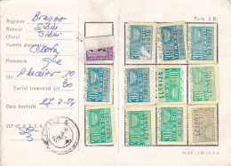 #BV2338          RADIO NOTEBOOK, 12 X STAMPS,  FISCAUX STAMPS,   ,  ROMANIA. - Fiscaux