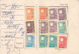 #BV2341           RADIO NOTEBOOK, 12 X STAMPS,  FISCAUX STAMPS,  1973,  ROMANIA. - Fiscale Zegels