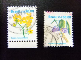 BRASIL BRÉSIL 1990 FLORA Flores Brasileñas Yvert Nº 1963 / 64 º FU - Used Stamps