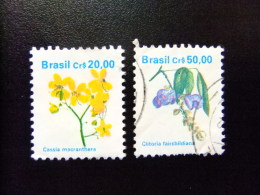 BRASIL BRÉSIL 1990 FLORA Flores Brasileñas Yvert Nº 1963 / 64 º FU - Used Stamps