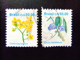 BRASIL BRÉSIL 1990 FLORA Flores Brasileñas Yvert Nº 1963 / 64 º FU - Used Stamps