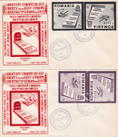 #BV2352     SPAIN, EXIL, HUMAN RIGHTS, COMUNIST PEACE,   1959,   FDC,   2X STAMPS INPAIR, DANTELES,   , ROMANIA. - FDC