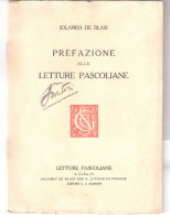 Fascicolo: PREFAZIONE ALLE LETTURE PASCOLIANE Di Jolanda De Blasi - Sansoni 1937 - Musique