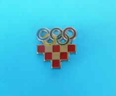 CROATIA NOC - NATIONAL OLYMPIC COMMITTEE Pin Badge O. Games Jeux Olympiques Olympia Olympiade Juegos Olímpicos Olimpiadi - Habillement, Souvenirs & Autres