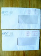 2 Cover From Slovakia 2016 Sent To Lithuania Atm Red Machine Cancel Kosice - Briefe U. Dokumente
