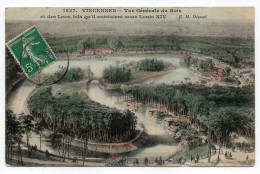 VINCENNES --Vue Générale Du Bois Et Des Lacs Qui Existaient Sous Louis XV  N° 1627 éd E.M (carte Colorisée).....à Saisir - Vincennes