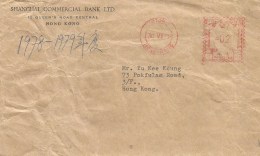 Hong Kong 1979 Victoria Shanghai Commercial Bank Universal “Automax” U403 Meter Franking Cover - Brieven En Documenten