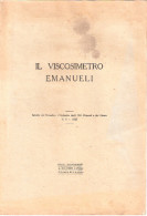 Fascicolo IL VISCOSIMETRO EMANUELI - L'industria Olii Minerali E Grassi - 1927 - Geneeskunde, Biologie, Chemie