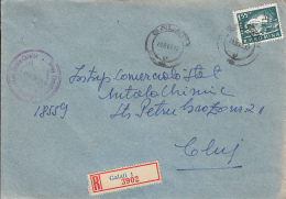 48459- HARBOUR, SHIP, STAMPS ON REGISTERED COVER, 1968, ROMANIA - Briefe U. Dokumente