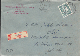 48461- HARBOUR, SHIP, STAMPS ON REGISTERED COVER, 1968, ROMANIA - Briefe U. Dokumente