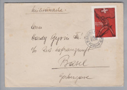 Schweiz Soldatenmarken Gz Füs Kp 1940 Brief Nach Basel - Dokumente