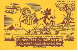 Chocolat  MEUNIER  - LE  LOUP Et LE  CHIEN - Cocoa & Chocolat