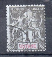 GUYANE   N°30 Noir Sur Azuré  Oblitéré - Used Stamps