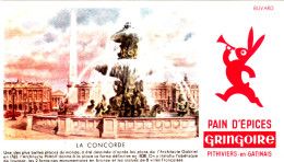 BUVARD PAIN D'EPICES GRINGOIRE "LA CONCORDE" 16X9 BON ETAT VOIR SCAN - Pain D'épices