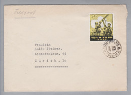 Schweiz Soldatenmarken Ter.Mitr.Kp.IV/155 (1939) Brief Nach Zürich - Documenten