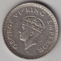 @Y@    Brittisch India   1/4  Rupee  1943   Argent  (3047) - Inde