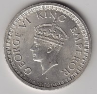 @Y@    Brittisch India   1/2  Rupee  1945   Argent  (3051)  Prachtig + - Inde