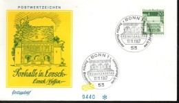 ALLEMAGNE  FDC    1967 Porche Du Monastere Lorsch - Klöster