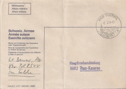 Feldpost Brief  Therwil - Hauptkrankenabteilung Kaserne Thun          1979 - Documents