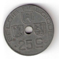 Pièce Belgique. 25 Cts. 1943 - 25 Cents