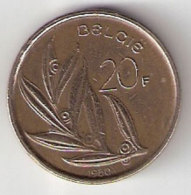 Pièce Belgique. 20 Frs. 1980 - 20 Francs