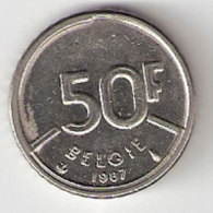 Pièce Belgique. 50 Frs. 1987 - 50 Francs