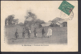 GUINEE - 1907 - CARTE POSTALE VOYAGEE DE KINDIA " RIO-NUNG - PROMENADE DES CIRCONCIS " - Guinée Française