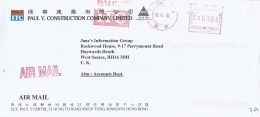 Hong Kong 2002 GPO Slogan Construction Firm Neopost “Electronic” N4232 Meter Franking Cover - Lettres & Documents