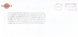 Hong Kong 2001 Shek Lei Pitney Bowes-GB “B900” PBP75280 Meter Franking Cover - Cartas