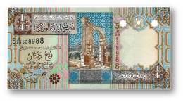 LIBYA - 1/4 Dinar - ( 2002 ) - P 62 - Unc. - Sign. 4 - Serie 5 - 2 Scans - Libye