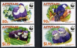 Aitutaki 2002 MiNr. 772 - 775 Wwf Birds Parrots 4v MNH** 7,00 € - Aitutaki