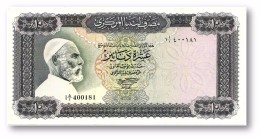 LIBYA - 10 Dinars - (1971 ) Without Inscription - P 37.a - AUnc. - Sign. 1 - Serie I A/1 ( 192 X 95 ) Mm - 2 Scans - Libye