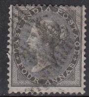 1856 British East India Used, Four Annas, No Watermark - 1854 Britische Indien-Kompanie