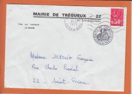 Lettre De La Mairie De TREGUEUX  22  Le 31 12 1971  Pour 22 SAINT BRIEUC - Other & Unclassified