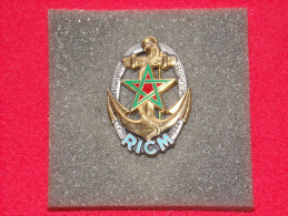 Insignes Militaire "R.I.C.M. Régiment Infanterie Chars Marine "ENGINEER REGIMENT " - Marine