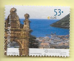 TIMBRES - STAMPS - PORTUGAL (AÇORES) - 2001 - ANGRA DO HEROISMO - PATRIMOINE DE L’HUMANITÉ - TIMBRE OBLITÉRÉ - Usado