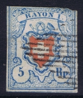 Switserland: Mi 7 II Used 1850 Damaged - 1843-1852 Kantonalmarken Und Bundesmarken