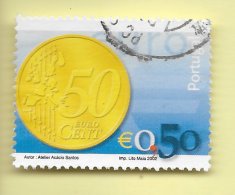TIMBRES - STAMPS - PORTUGAL - 2002 - EURO - TIMBRE OBLITÉRÉ - Usati