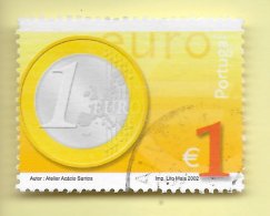 TIMBRES - STAMPS - PORTUGAL - 2002 - EURO - TIMBRE OBLITÉRÉ - Usado