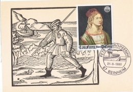 ART-L6 - FRANCE Carte Illustrée Messager De Ville - Fête Européenne Beinheim Affr. Dürer - Grabados