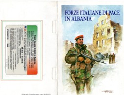 Scheda Telefonica Nuova Forze Italiane Di Pace In Albania - 3 - Army