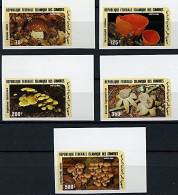 COMORES Champignons, Mushrooms, Setas,  Yvert N° 435/39 ND, IMPERFORATE ** MNH - Mushrooms