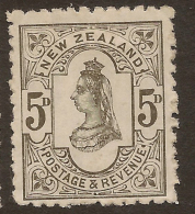 NZ 1882 5d QV P12x11.5 SSF SG 200 HM #UM147 - Unused Stamps
