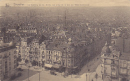 Bruxelles - Le Faubourg De St Gilles, Vue Prise De La Tour De L'Hôtel Communal (1931, Flamme, Timbre) - St-Gilles - St-Gillis