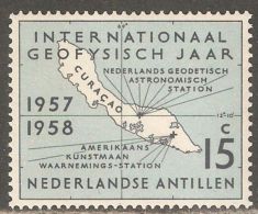 Netherlands Antilles 1957 Mi# 65 ** MNH - International Geophysical Year / Map Of Curacao - Anno Geofisico Internazionale