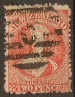 NZ 1871 2d Orange FFQ SG 133 U #UK326 - Gebruikt